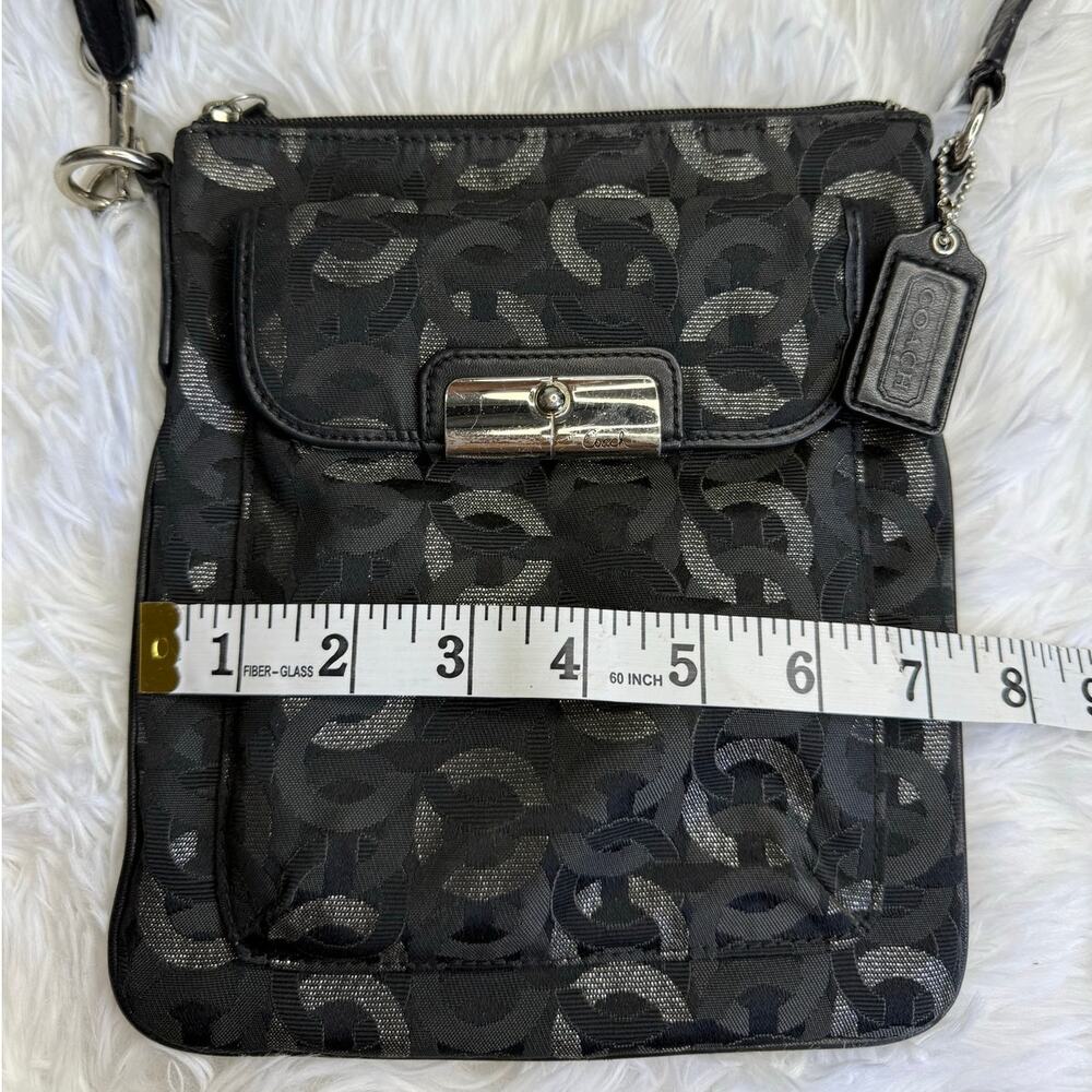 COACH Kristin Silver Black Crossbody - Picture 11 of 12
